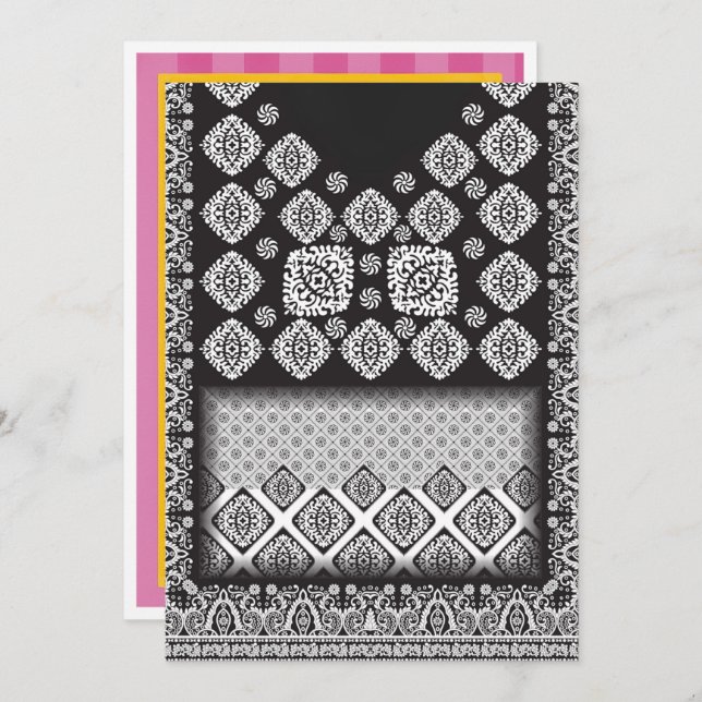 Inbjudningskort för studenten, födelsedags- och li (Fram/baksida)