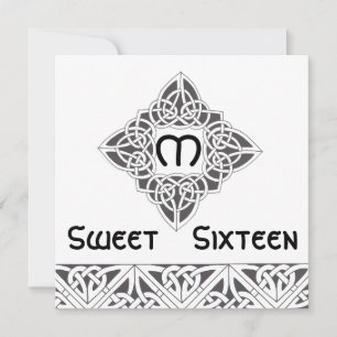 Inbjudningskort för Sweet sixteen Celtic Stil-Cust