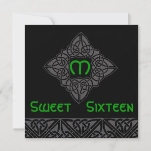 Inbjudningskort för Sweet sixteen Celtic Stil-Cust