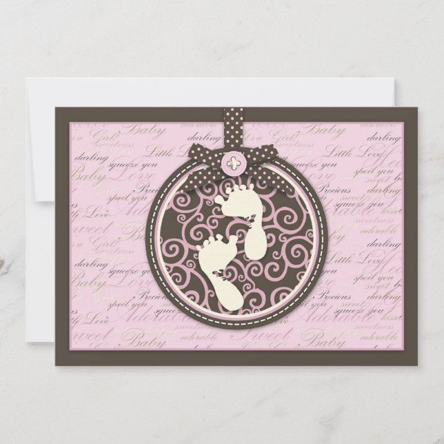 Inbjudningskort för Teeny Toes PNK (Framsida)