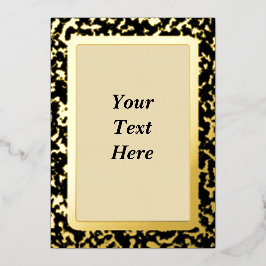 Inbjudningskort för tom guldflagga i elegant