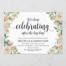 Inbjudningskort för Vår efter Bröllop neutralt eft