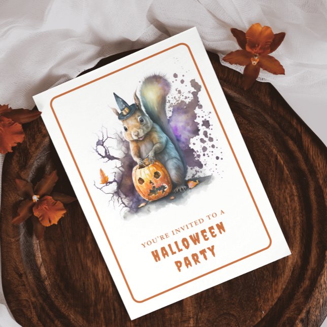 Inbjudningskort för vattenfärgsfilter Halloween (Skapare uppladdad)