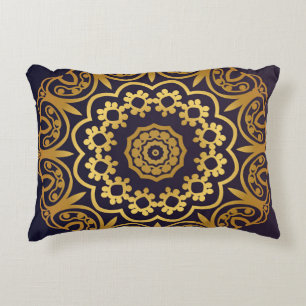 Inbjudningskort för vintage med Mandala mönster. D Prydnadskudde