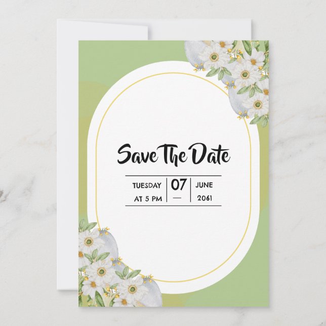 Inbjudningskort för vinterbröllop, Färg-vektordesi (Baksida)