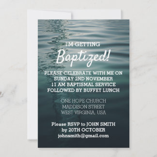 Inbjudningskort för vuxen-baptism