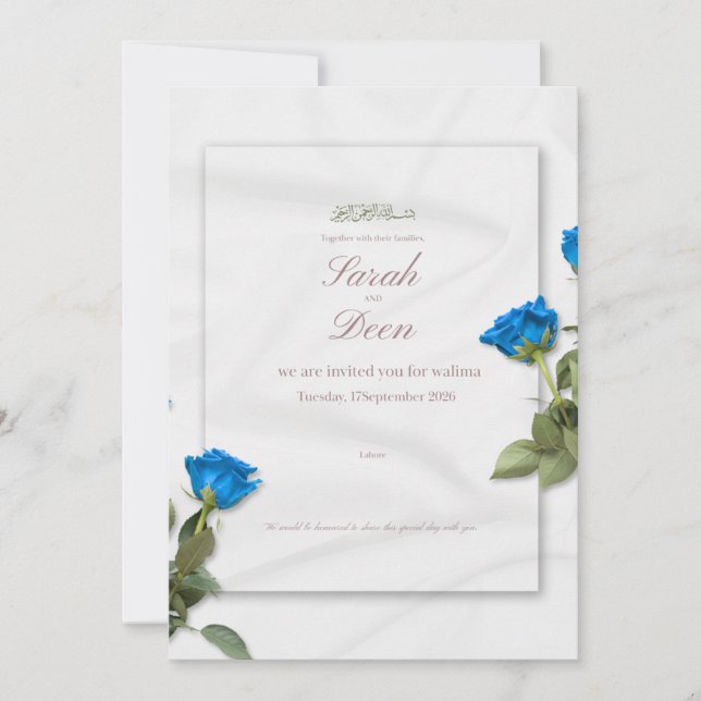 inbjudningskort för walima-evenemang (Framsida)