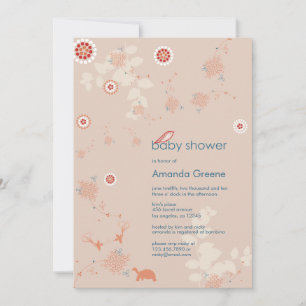 Inbjudningskort för Whimsical Nature Baby Shower