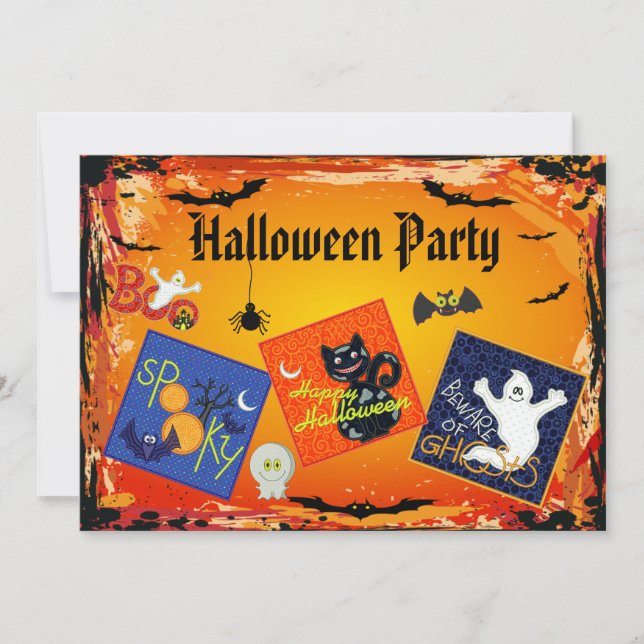 Inbjudningskort i Halloween fest (Framsida)