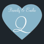 Inbjudningskort i Moonstone Blue Personlig Initial Hjärtformat Klistermärke<br><div class="desc">Anpassningsbar Bröllop Monogram Inbjudan Sälar - Bröllop-specialister begär vanligen: hur hög är den monogram Sälar? Dessa små och elegant- och fantastiska anpassningsbara Bröllop-monograminbjudningar är perfekter för bröllop monograminbjudningar utöver ytterligare bröllopsinbjudningar. - Hur man har ett Perfekt Bröllop-monogram - Personlig Initialer-Inbjudningskort för Bröllop-monogram och Namn</div>