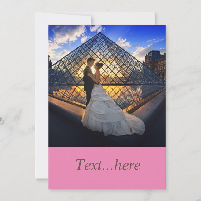 Inbjudningskort Mall för Bröllop (Framsida)