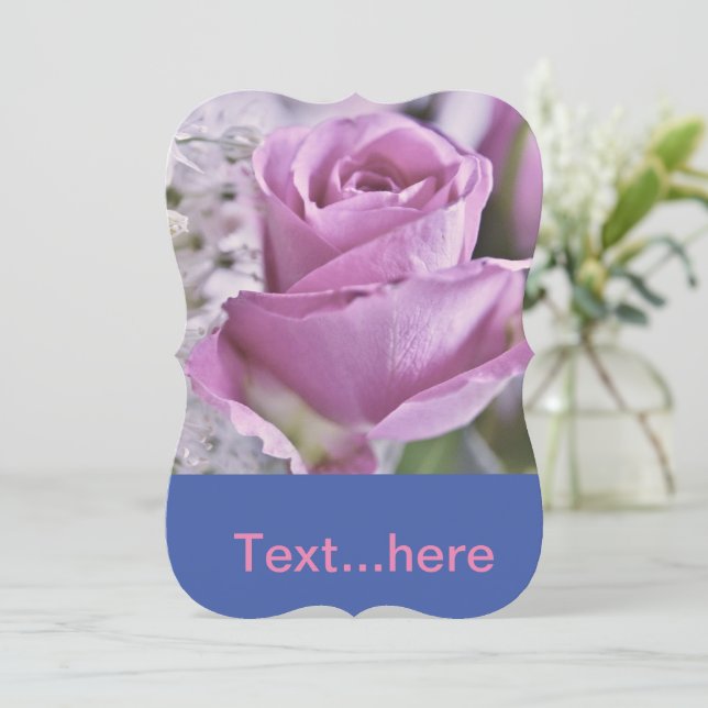 Inbjudningskort Mall för Bröllop (Stående Fram)