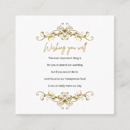 Inbjudningskort Ornate Gold Scroll Frame