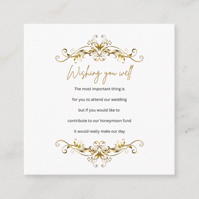 Inbjudningskort Ornate Gold Scroll Frame (Framsida)