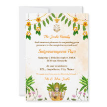 Inbjudningskort till Satyanarayan Swamy Katha