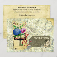 inbjudningskorten burk i ro mason i den sterila vi