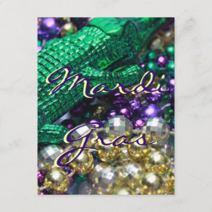 Inbjudningskorten Mardi Gras Alligator Anpassnings Inbjudningar
