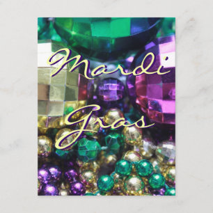 Inbjudningskorten Mardi Gras Bead Throws, Personli Inbjudningar