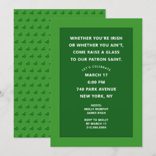 Inbjudningskorten saint patrick's day Party Inbjudningar
