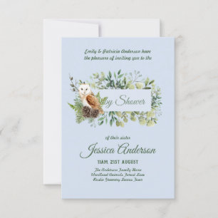 Inbjudningskorten Woodland Flora och Fauna BABY SH
