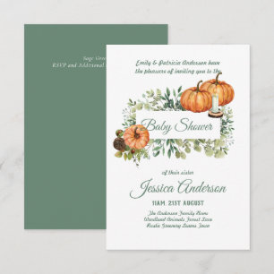 Inbjudningskorten Woodland Flora och Fauna BABY SH