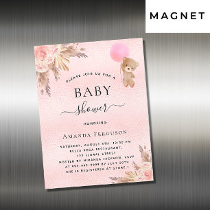 Inbjudningsmagnet för babydusch-pampas-teddy