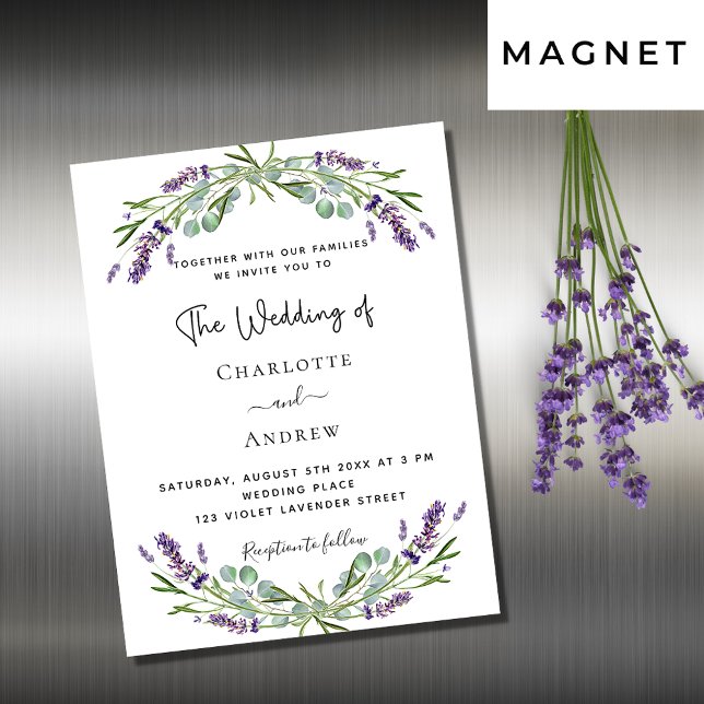 Inbjudningsmagnet Lavender eucalyptus greenery (Skapare uppladdad)