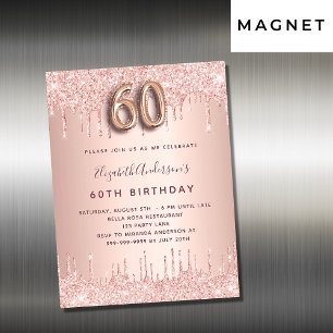 Inbjudningsmagnet ro guld glitter