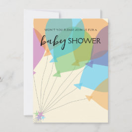 Inbjudningsmall för babybabyskor i hand plockade