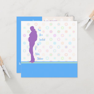 Inbjudningsmall för babyvy för Mod Mamma Inbjudningar