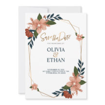 Inbjudningsmall för blommigt Ram Elegant bröllop