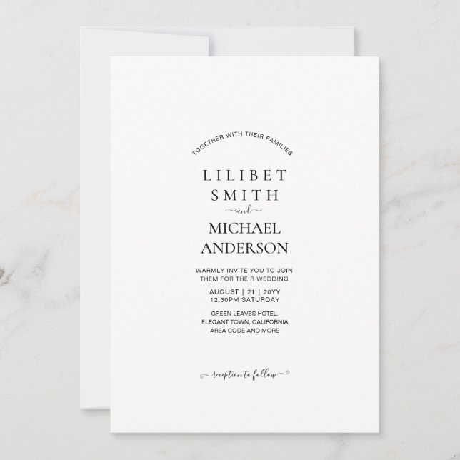 INBJUDNINGSMALL FÖR personligt bröllp - LÄGG TILL  (Framsida)