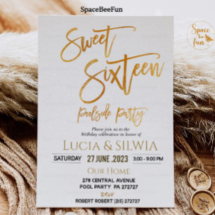 Inbjudningspoolside party i Bassäng Inbjudningar