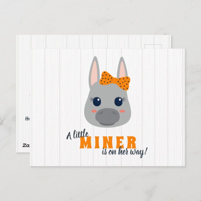 Inbjudningsposter för Orange för spädbarnshuggare  Vykort (Fram/baksida)