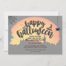 Inbjudningspumpar för halloween fest och mörk natt