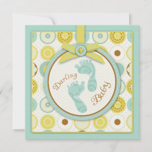 Inbjudningsruta för Darling Baby Inbjudningar