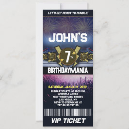 Inbjudningstema för brottning i Födelsedagsfest Bi Inbjudningar