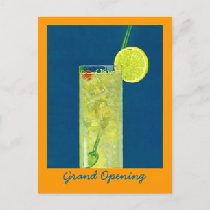 INBJUDSGRAND - ÖPPNING ~ LYCKLIG TIMPOSTCARD INBJUDAN VYKORT