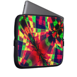 Inböjda, utsträckta rektanglar, grönt, rödmörkaste laptop fodral