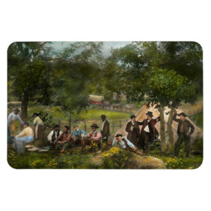 Inbördeskrig - Gettysburg läger för kapten Huft 18 Magnet