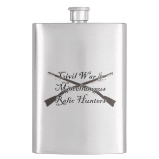 inbördeskrig och diverse relikjägareflaska fickplunta