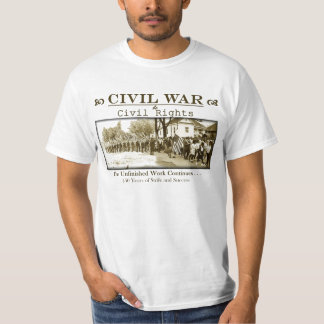 Inbördeskrig till medborgerlig rättighetskjortan tee shirt