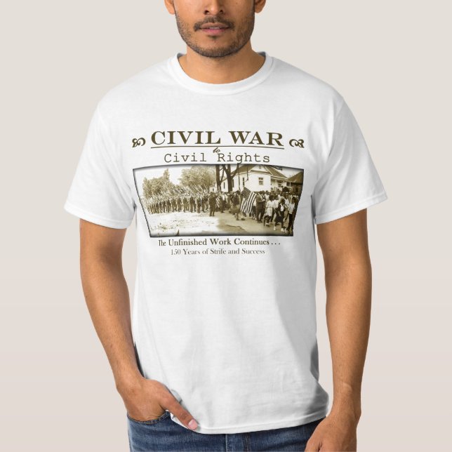 Inbördeskrig till medborgerlig rättighetskjortan tee shirt (Framsida)