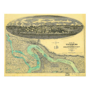 InbördeskrigErakarta av Vicksburg Mississippi 186 Fototryck