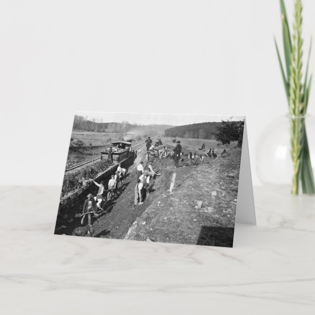 Inbördeskrigjärnväg på Clifton, Virginia, 1863 Kort (Framsida)