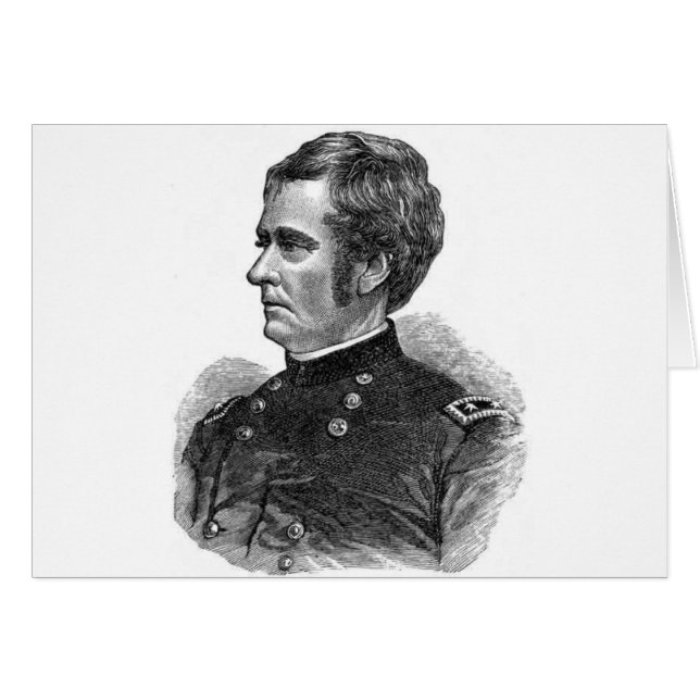 Inbördeskrigsgeneral Hälsningskort (Framsidan Horizontal)