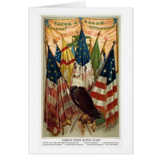 Inbördeskrigstriden sjunker no.1 hälsningskort (Framsidan)