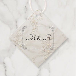 Inbroderad favorittagg för Snöre Bröllop Tack Gåvor Etiketter