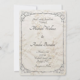 Inbroderat Snöre Bröllop spara datum-kort Datumet