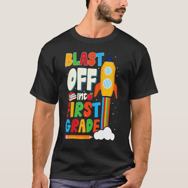 Inbrott till första Klass-dagen för skolbarn T Shirt (Framsida)